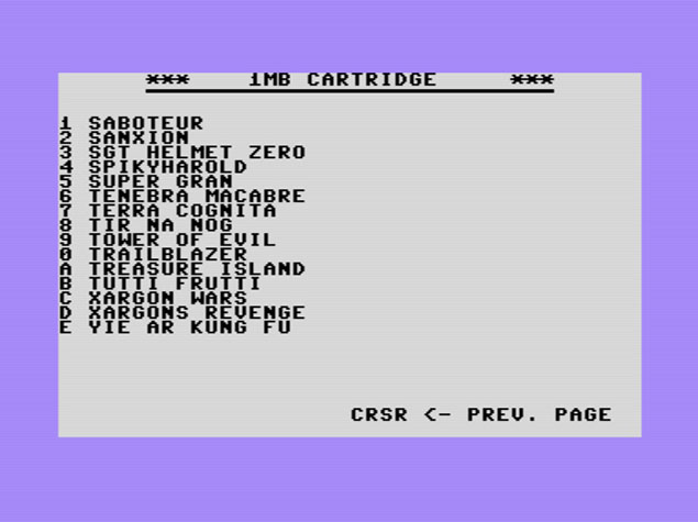 Commodore 16/116/Plus 4 1MB-os Cartridge Juhász Jácint fejlesztés