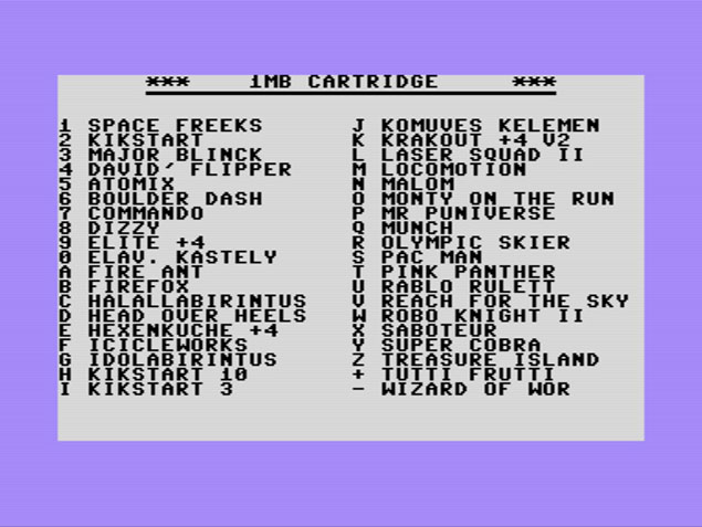 Commodore 16/116/Plus 4 1MB-os Cartridge Juhász Jácint fejlesztés