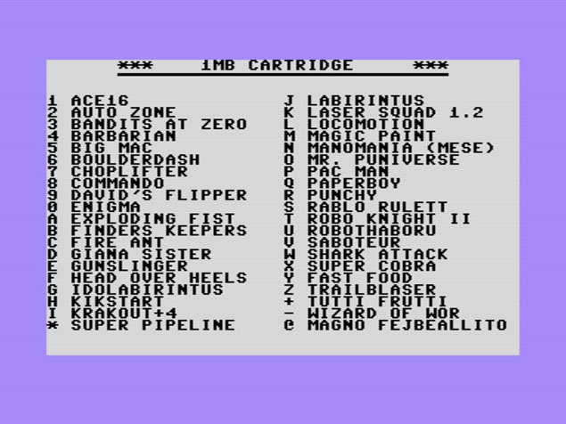 Commodore 16/116/Plus 4 1MB-os Cartridge Juhász Jácint fejlesztés