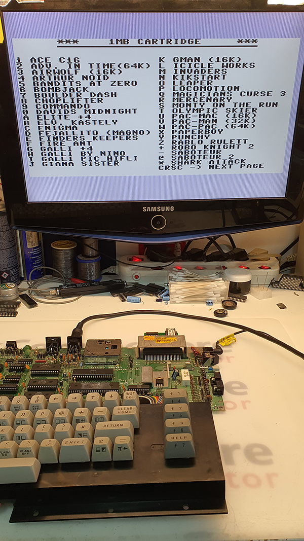 Commodore 16/116/Plus 4 1MB-os Cartridge Juhász Jácint fejlesztés